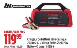Canadian Tire Motomaster Classic Series 25/10/2A Battery Charger offer