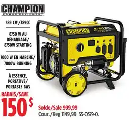 Canadian Tire Champion PORTABLE GAS offer