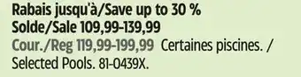 Canadian Tire Funsicle Selected Pools offer