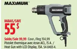 Canadian Tire Maximum Heat Gun with LCD Display offer