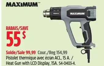 Canadian Tire Maximum Heat Gun with LCD Display offer
