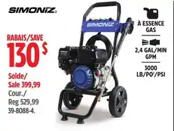Canadian Tire Simoniz 2,4 GAL/MIN GPM 3000 LB/PO2/PSI offer