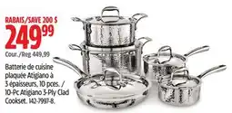 Canadian Tire Lagostina 10-Pc Atigiano 3-Ply Clad Cookset offer