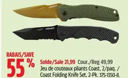 Canadian Tire Coast Folding Knife Set, 2-Pk offer