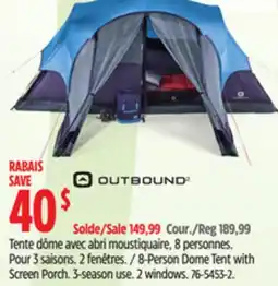 Canadian Tire Outbound screen Porch 3-season use 2 windows offer
