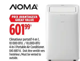 Canadian Tire NOMA 10,000-BTU 4-In-1 Portable Air Conditioner offer