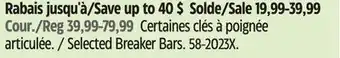 Canadian Tire MAXIMUM Selected Breaker Bars offer