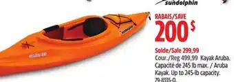 Canadian Tire Aruba Kayak. Up to 245-lb capacity offer