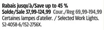 Canadian Tire Noma Selected Work Lights offer