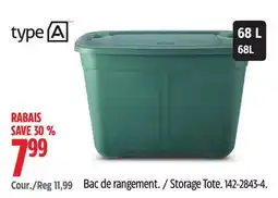 Canadian Tire type-a Storage Tote offer