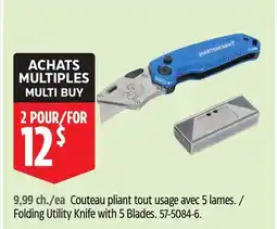 Canadian Tire Mastercraft Folding Utility Knife with 5 Blades offer