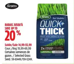 Canadian Tire Scotts Selected Grass Seed offer