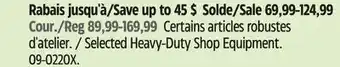 Canadian Tire Motomaster Selected Heavy-Duty Shop Equipment offer