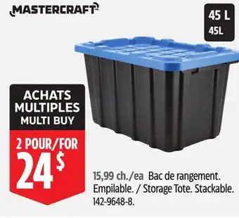 Canadian Tire Mastercraft Storage Tote offer