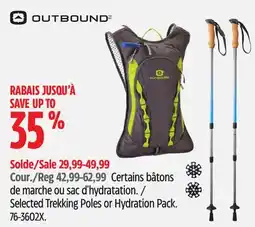 Canadian Tire Selected Trekking Poles or Hydration Pack offer