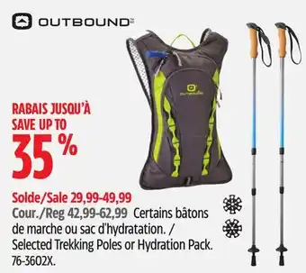 Canadian Tire Selected Trekking Poles or Hydration Pack offer