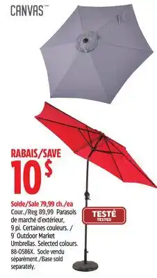 Canadian Tire Canvas 9´ Outdoor Market Umbrellas offer
