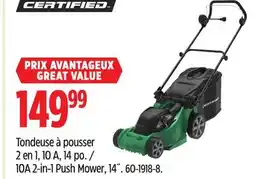 Canadian Tire Certified 10A 2-in-1 Push Mower offer