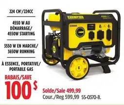 Canadian Tire Champion 3550 W EN MARCHE /3650W RUNNING offer