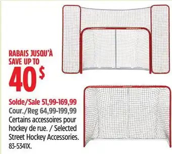 Canadian Tire Selected Street Hockey Accessories offer