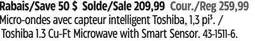 Canadian Tire Toshiba 1.3 Cu-Ft Microwave with Smart Sensor offer