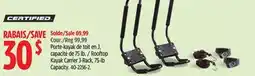 Canadian Tire Certified Rooftop Kayak Carrier J-Rack offer