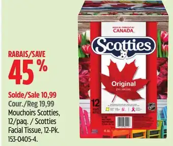 Canadian Tire Scotties Facial Tissue, 12-Pk offer