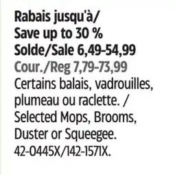 Canadian Tire Swiffer Selected Mops offer