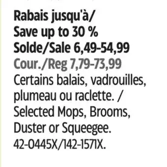 Canadian Tire Swiffer Selected Mops offer