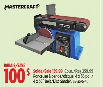 Canadian Tire Mastercraft 4 x 36˝ Belt/Disc Sander offer
