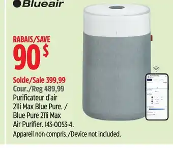 Canadian Tire Blueair Blue Blue Pure 211i Max Air Purifier offer