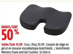 Canadian Tire AutoTrends Memory Foam and Gel Cushion offer