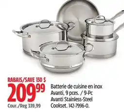 Canadian Tire Lagostina 9-Pc Avanti Stainless-Steel Cookset offer
