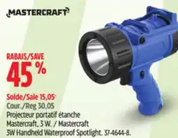Canadian Tire Mastercraft 3W Handheld Waterproof Spotlight offer