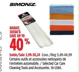 Canadian Tire Simoniz Selected Car Care Cleaning Tools and Accessories offer