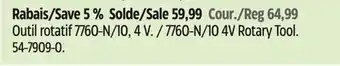 Canadian Tire 7760-N/10 4V Rotary Tool offer