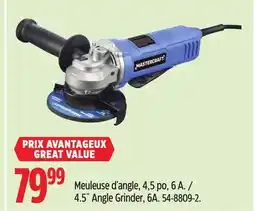 Canadian Tire Mastercraft 4.5˝ Angle Grinder, 6A offer