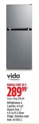 Canadian Tire Vida-by-paderno 4.5 Cu-Ft 2-Door Fridge offer