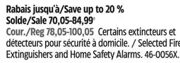 Canadian Tire Selected Fire Extinguishers and Home Safety Alarms offer