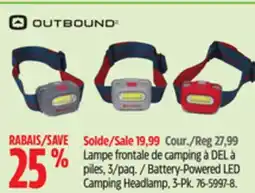 Canadian Tire Battery-Powered LED Camping Headlamp, 3-Pk offer