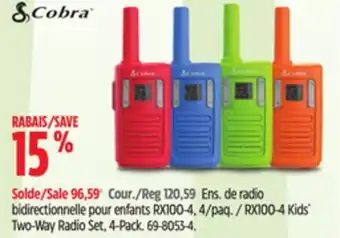 Canadian Tire Cobra Two-Way Radio Set offer