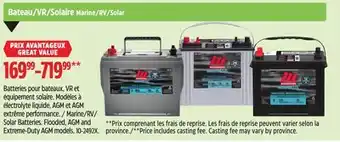 Canadian Tire Motomaster Marine/RV/ Solar Batteries offer