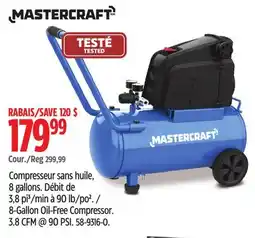 Canadian Tire Mastercraft 8-Gallon Oil-Free Compressor offer