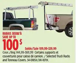 Canadian Tire Selected Truck Racks and Tonneau Covers offer