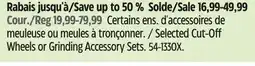 Canadian Tire Mastercraft Selected Cut-Off Wheels or Grinding Accessory Sets offer