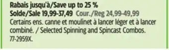 Canadian Tire Zebco Selected Spinning and Spincast Combos offer