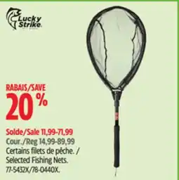 Canadian Tire Lucky-strike Selected Fishing Nets offer