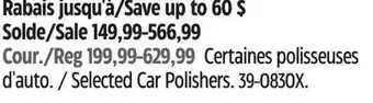 Canadian Tire Sonax Selected Car Polishers offer