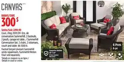 Canadian Tire CANVAS 2 chairs, 2 ottomans, couch and table offer