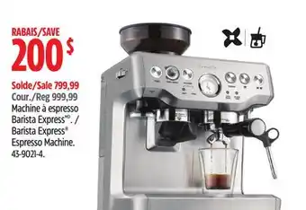 Canadian Tire Barista Express Espresso Machine offer